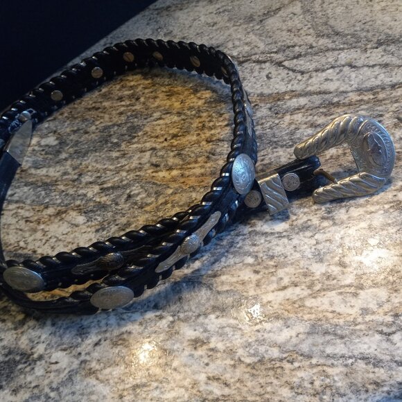 Vintage BIG  AL Western silver belt/buckle - Picture 1 of 8